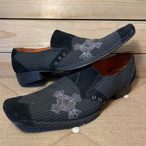 Robert Wayne Men’s Pinstripe Velvet Shoes Size 11